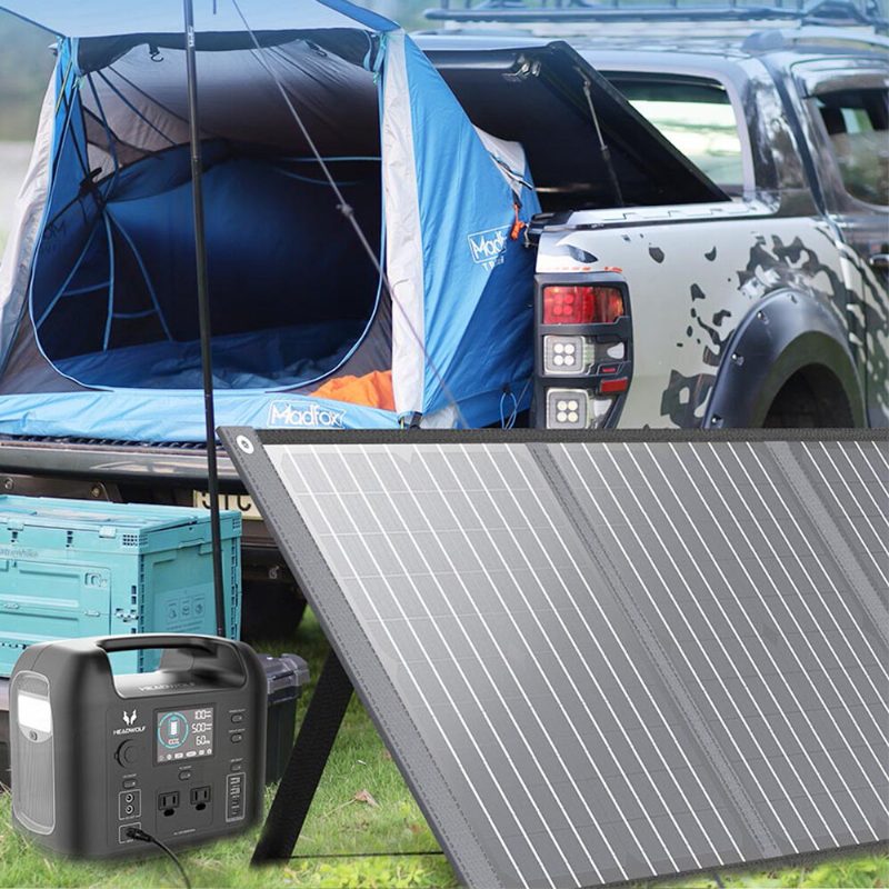 Us Direct Headwolf S100 100w 18v Hordozható Napelem Összecsukható Ip65 Vízálló Erőműhöz