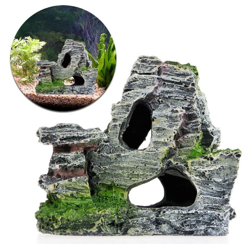 Akvárium Rockery Mountain View Rock Fish Tank Dekoráció