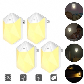 0.5 W 6 Led-es Fénnyel Vezérelt Éjszakai Lámpa Fali Folyosó Fürdőszoba Hálószoba Gyerek Meleg Fehér Ac110-240v