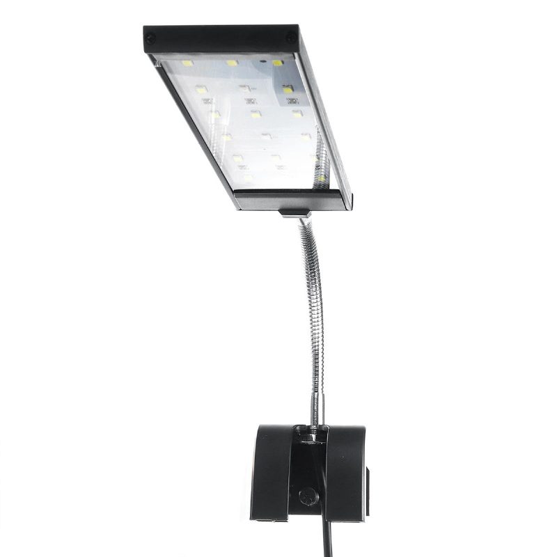 100-240v 7w Clip-on Led Akváriumi Lámpa Akvárium Dekorációs Világító Fehér És Kék Led-ekkel Érintővezérlés 2 Mód
