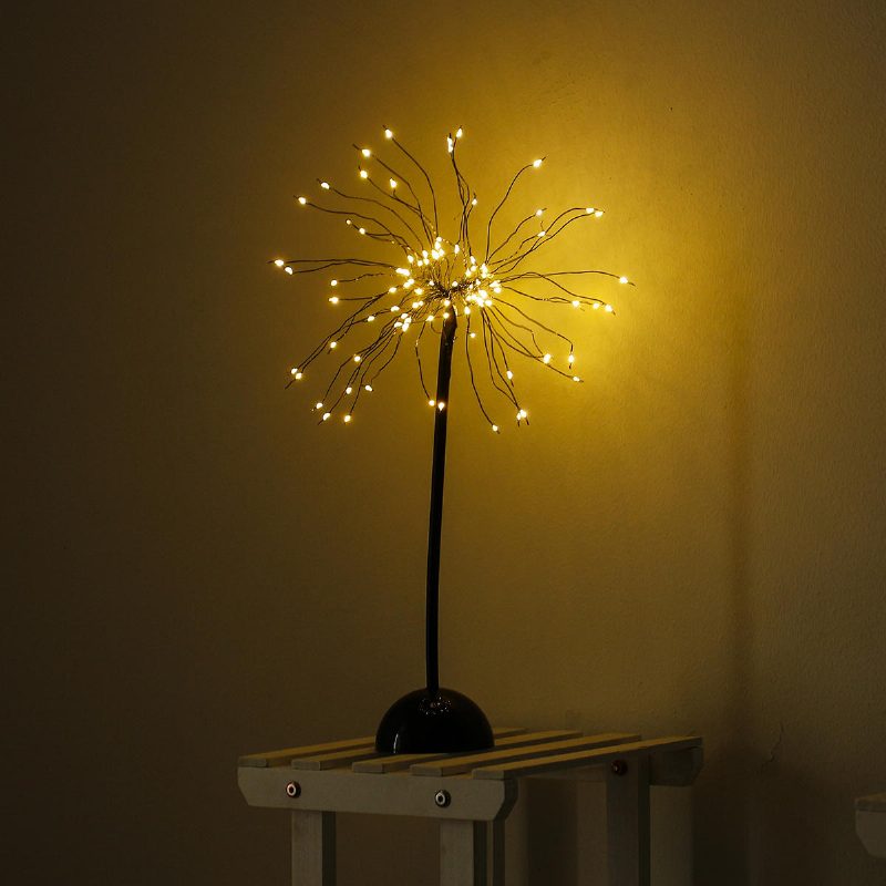 100 Led Dandelions Lámpa Usb Tűzijáték Éjszakai Fény Kerti Esküvői Buli Karácsony