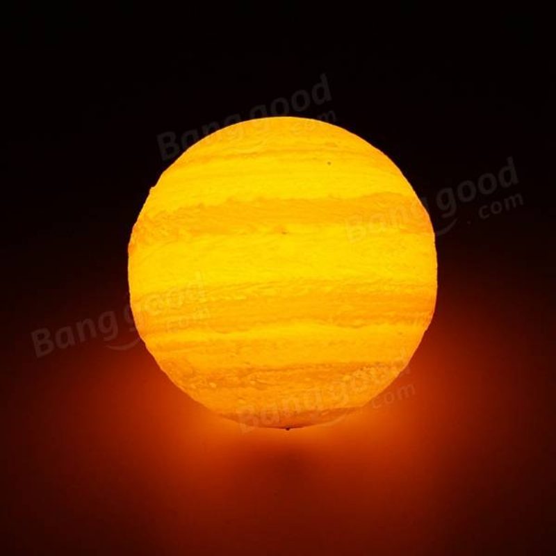 13 cm-es 3d Jupiter Lámpa Usb Újratölthető Érintésérzékelő Színváltó Led Éjszakai Fény Ajándék Dc5v