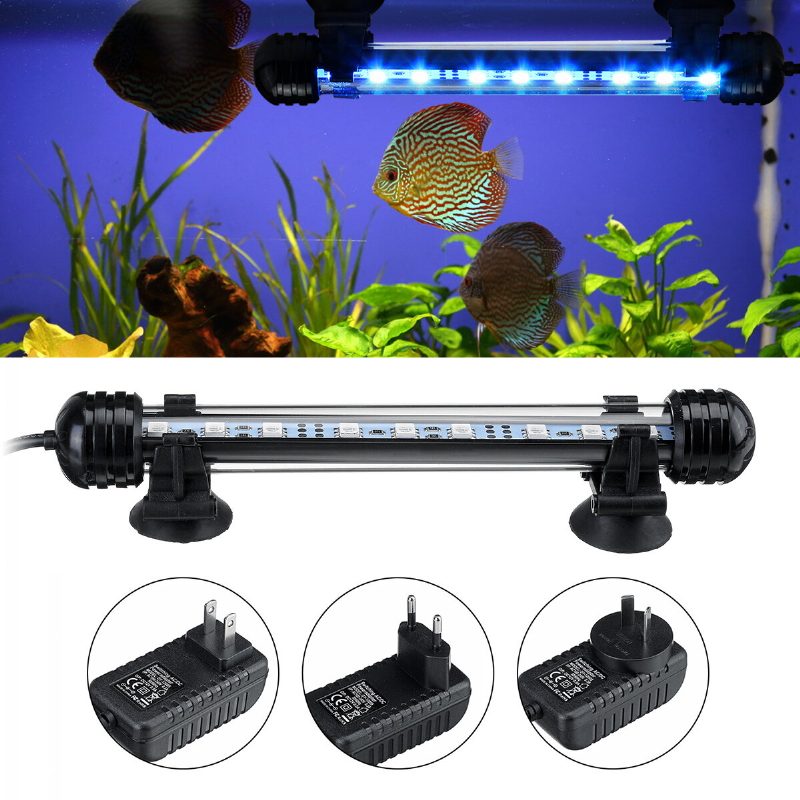 18 cm-es 5050smd 9 Led-es Akváriumi Akvárium Rgb Könnyű Merülő Vízálló Szalaglámpa