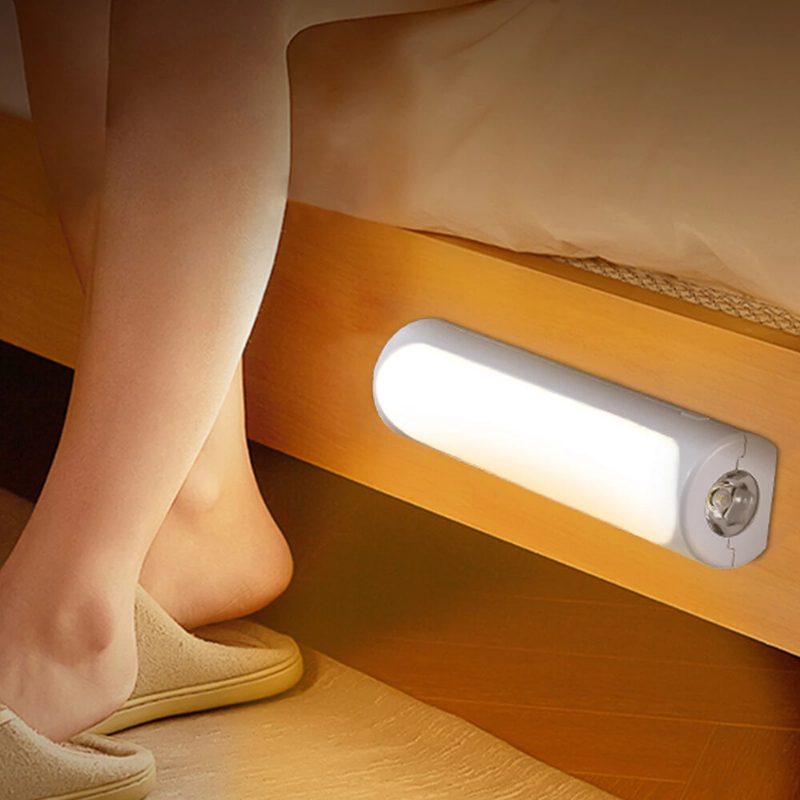 2 Az 1-ben Led Éjszakai Lámpa Zseblámpa Usb Töltő Vezeték Nélküli Szekrény Fény Mozgásérzékelő Automatikus Nyitás Szabályozható Hálószoba Lépcsőház Szoba Folyosó Világítás
