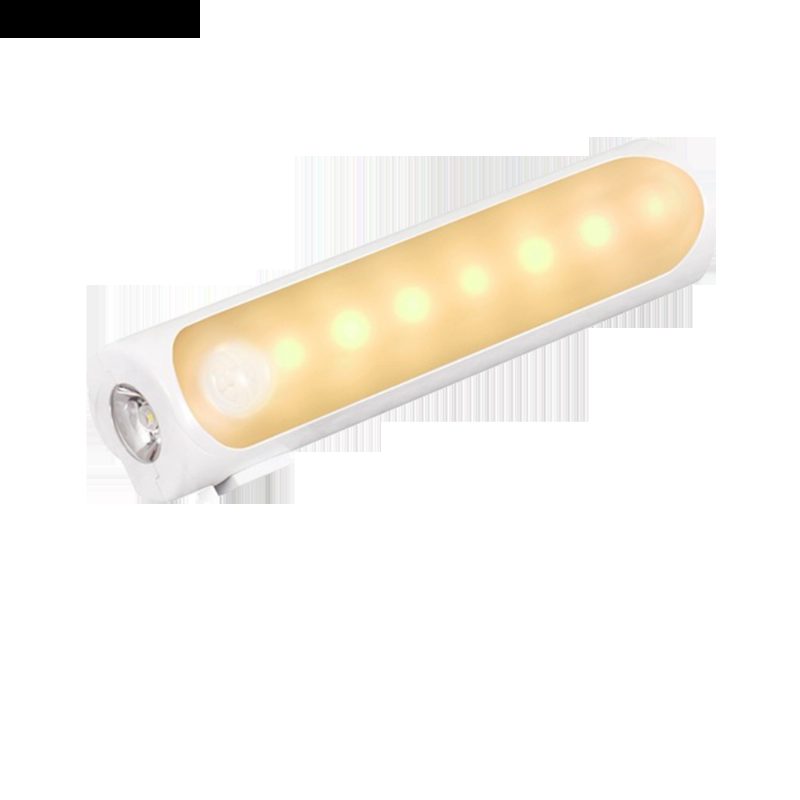 2 Az 1-ben Led Éjszakai Lámpa Zseblámpa Usb Töltő Vezeték Nélküli Szekrény Fény Mozgásérzékelő Automatikus Nyitás Szabályozható Hálószoba Lépcsőház Szoba Folyosó Világítás
