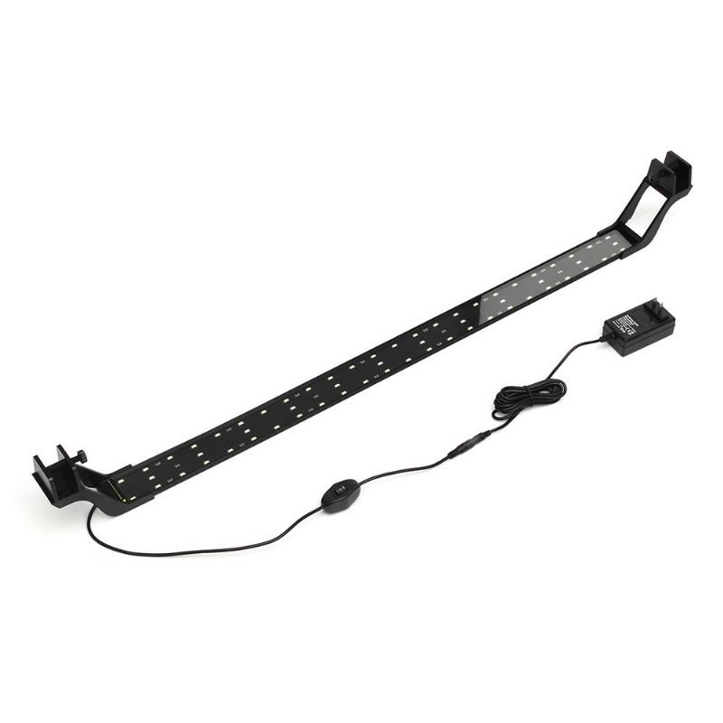 24 W-os 85 cm-es Kék-fehér Led Állítható Akváriumi Lámpa Szupervékony Csíptetős
