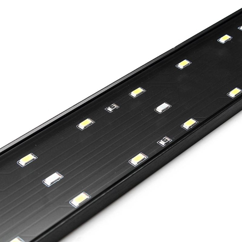24 W-os 85 cm-es Kék-fehér Led Állítható Akváriumi Lámpa Szupervékony Csíptetős