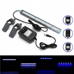 30 cm-es 27 Led-es Akváriumi Akvárium Világos Fehér Kék Lámpacsipesz Vízálló Rúdon Ac110-240v