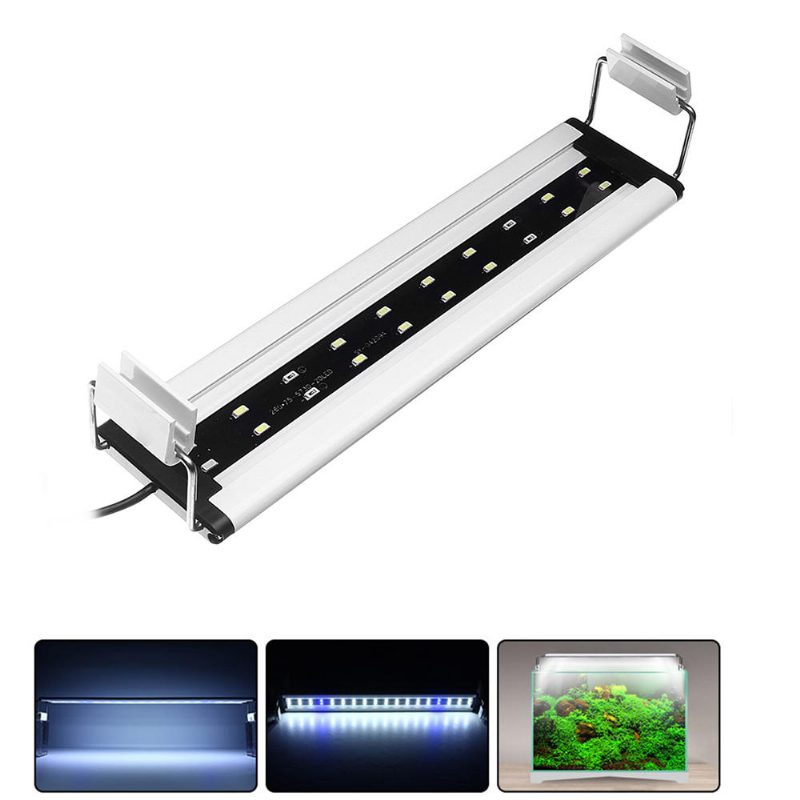 6w 20 Led Akváriumi Akvárium Világító Panel Kék+fehér Lámpa Állítható Alumínium