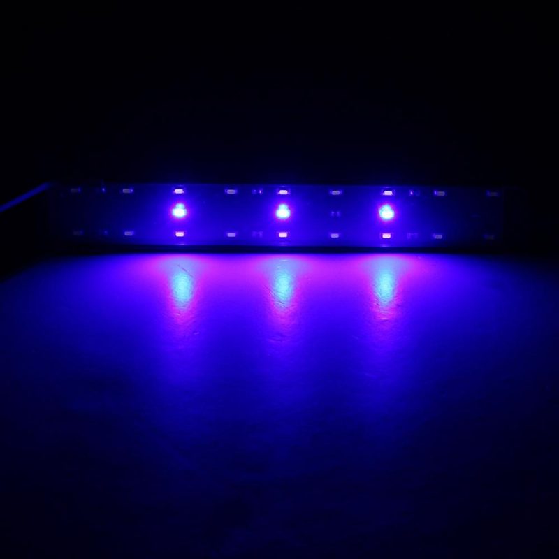 8 W-os 33 cm-es Kék-fehér Led Állítható Akváriumi Lámpa Szupervékony Csíptetős