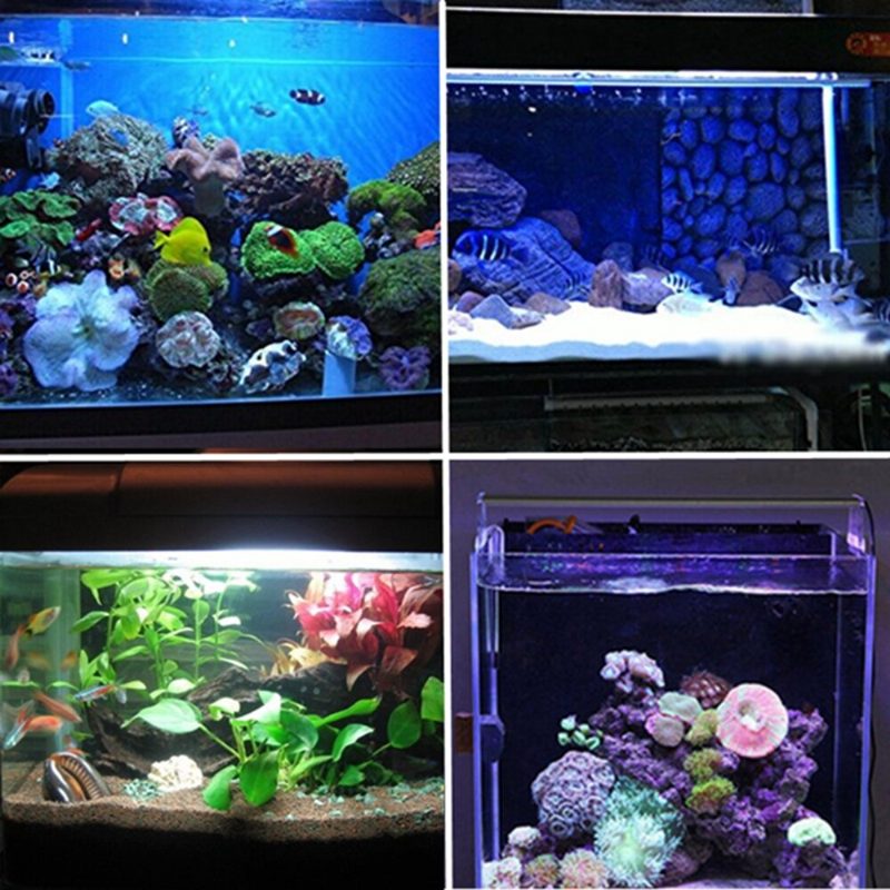 Ac110-240v 18cm 5050 2.9w Rgb Led Akváriumi Akvárium Lámpa Színváltó Rúd Merülő + 44 Gombos Távirányító