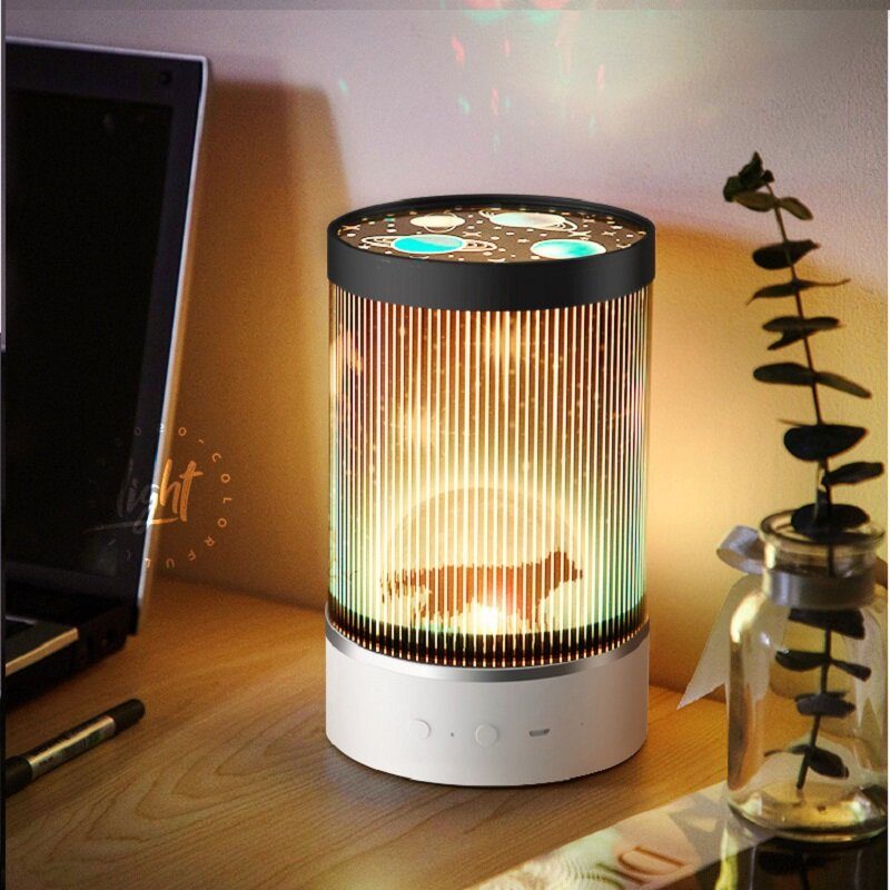 Animáció Led-es Éjszakai Lámpa Távirányítóval Romantic Universe Csillagos Égbolt Vetítőlámpa Usb-töltés Hordozható Fény Karácsonyi Dekoráció