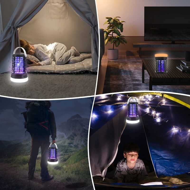 Elfeland 500-1000v Hálózati Led Elektromos Szúnyogölő Lámpa Uv Fénnyel Szúnyogfogó Kültéri Ip65 Vízálló Usb Újratölthető