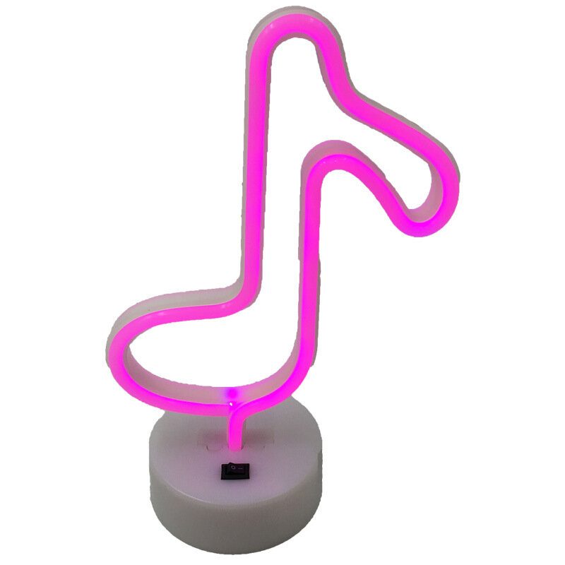 Frissítés Neon Night Light Rabbit Vibrato Anchor Bigmouth Bird Kreatív Éjszakai Fényfolt