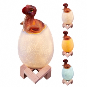 Kl-02 Dekoratív 3d Oviraptor Dinosaur Egg Intelligens Éjszakai Lámpa Érintőkapcsoló 3 Színben Változó Led-es Karácsonyi Ajándéknak