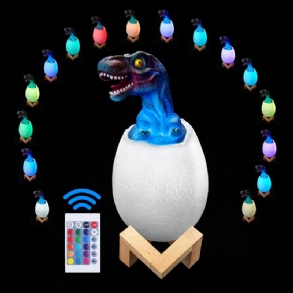 Kl-02 Dekoratív 3d Tyrannosaurus Egg Intelligens Éjszakai Lámpa 16 Színű Távirányítós Érintéskapcsoló Led Karácsonyi Ajándéknak
