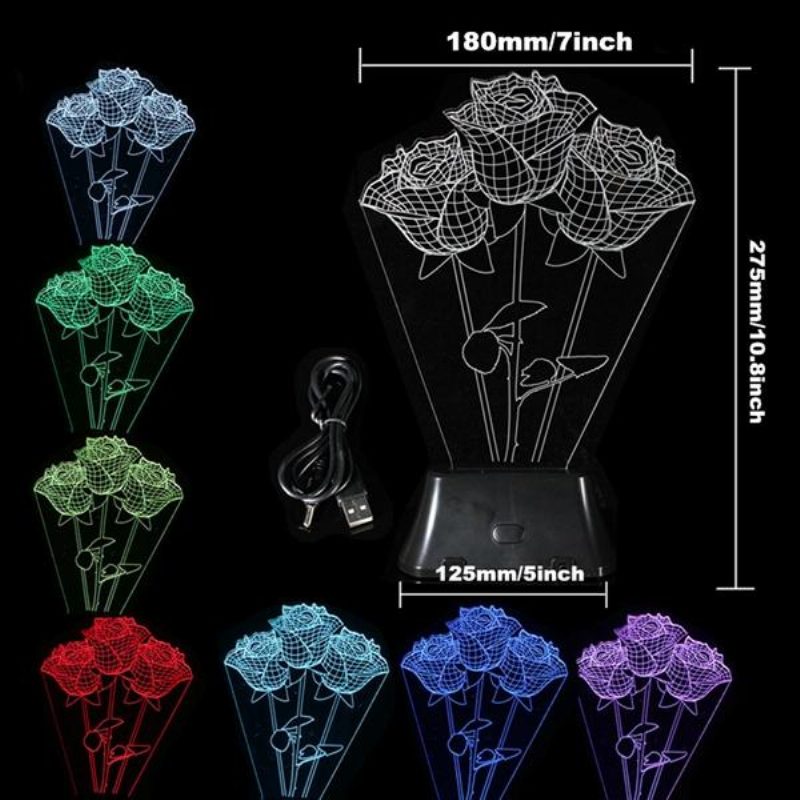 Led 3d Éjszakai Fény Usb Kreatív Otthoni Energiatakarékos Lámpa Éjjeli