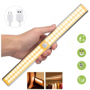 Led-es Szekrény Lámpa Usb Újratölthető Alatti Vezeték Nélküli Mozgásérzékelős Éjszakai Fény Mágnescsíkkal A Szekrényhez