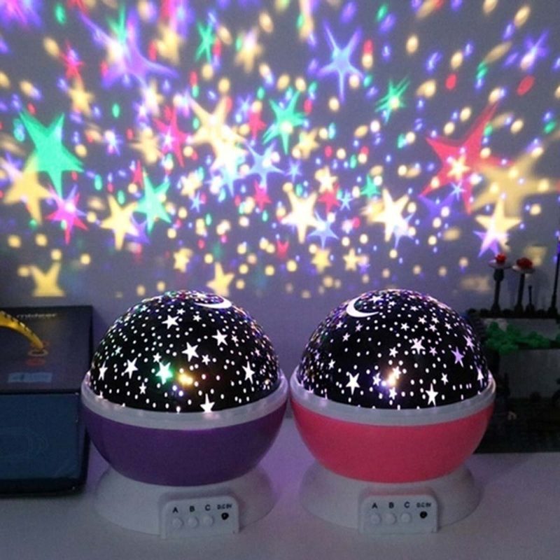 Led Starry Projektor Lámpa Baba Éjszakai Usb Romantikus Forgó Hold Cosmos Sky Star Vetítőlámpa Gyerekeknek Hálószoba Nappali