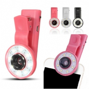 Mini Clip Hordozható 8 Led-es Töltetvaku Szelfifény Iphone 6 Samsung Készülékhez
