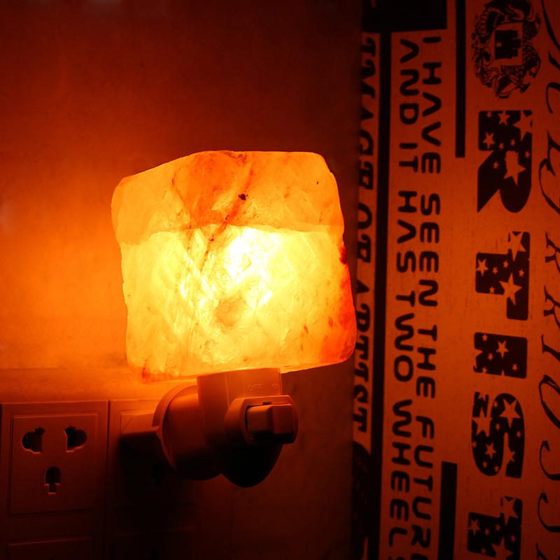 Natural Crystal Himalayan Glow Kézzel Faragott Kristálysó Éjszakai Lámpa Fali Ac110-240v