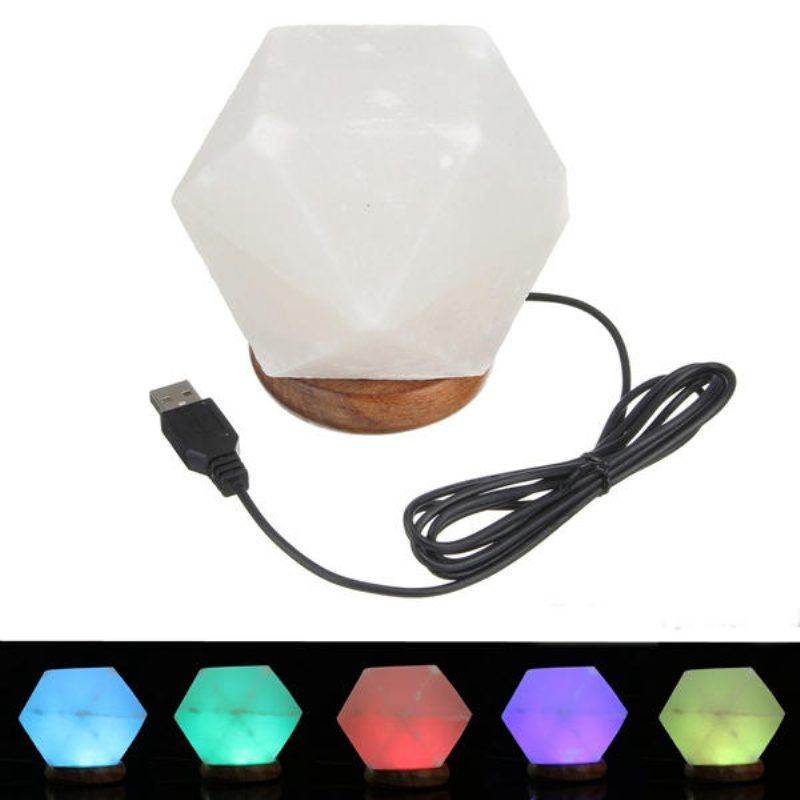 Natural Crystal Rock Usb Sólámpa Színes Led Éjszakai Fény Dekor