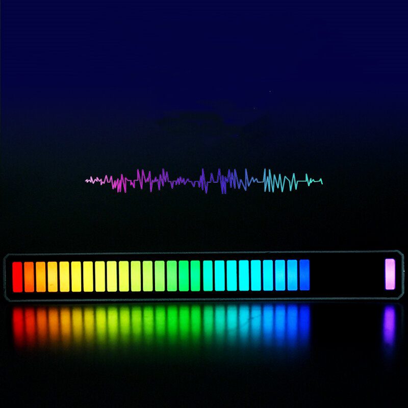 Rgb Usb Energiatakarékos Lámpa Hanggal Aktiválható Hangszedő Ritmus Fény Autós Környezeti Zene Hangulat Játék