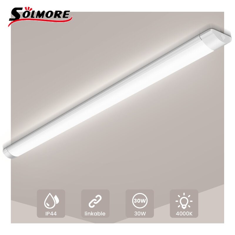 Solmore 60/120cm Led Csőlámpa Fénycső Otthoni Irodai Mennyezeti Világító 4000k Összekapcsolható