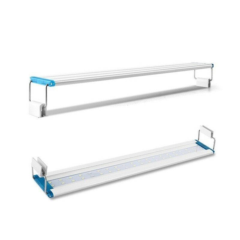 Szupervékony Led-es Akváriumi Világítás Vízinövény-világító 18-30 cm-es Kihúzható Vízálló Csíptetős Lámpa Akváriumhoz