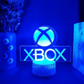 Xbox Játék Ikon 3d Illúziós Lámpa Játékszoba Asztali Beállítás Led Érzékelő Fények Színváltoztatás Számítógép Háttérvilágítása Szoba Dekoráció