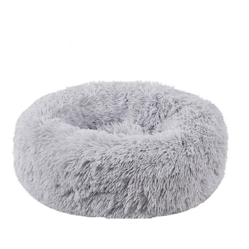 40-100 cm-es Kisállatkellékek Kennel Kerek Plüss Kisállat Fészek Párnázott Puha Meleg Macskaágy Alátét