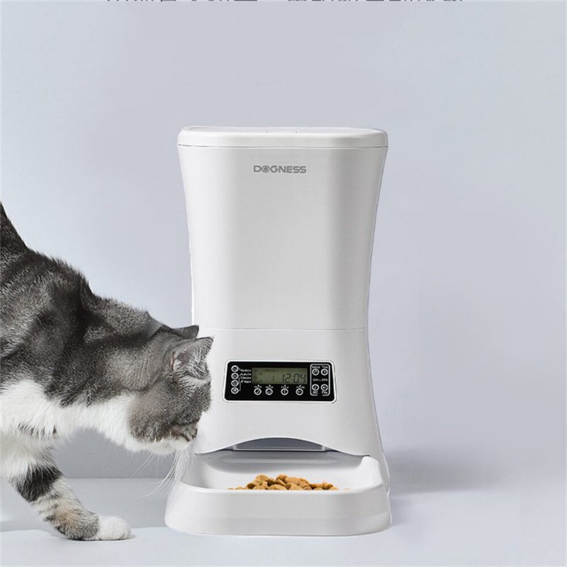 Dogness 7l/9l Automata Kisállat Etető Időzített Programozható Automatikus Kutyaeledel Adagoló Macska Kölyök Kellékekhez Hangrögzítés