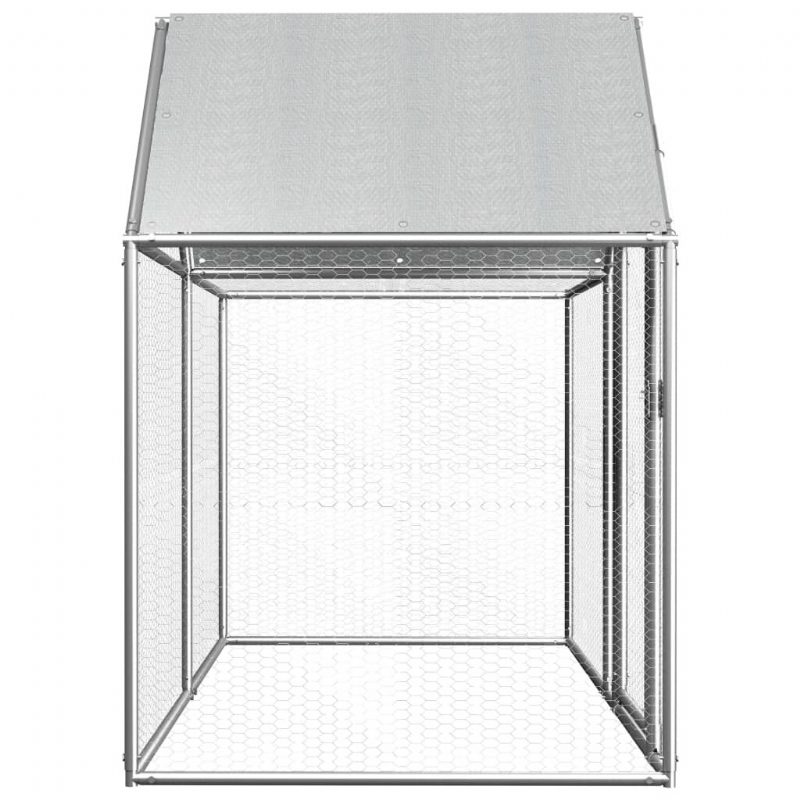 Eu Direct Vidaxl 144553 Outdoor Chicken Coop 2x1x1.5 M Horganyzott Acél Ház Ketrec Összehajtható Kölyökkutya Macskák Alvó Fém Járóka Edzés Ágytálca Kisállat Kellékek