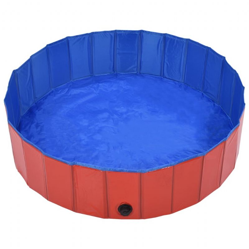 Eu Direct Vidaxl 170823 Összecsukható Kutyaúszómedence Piros 120x30 cm Pvc Kölyökfürdő Fürdető Macskáknak Játszó Gyerekeknek Fürdőkádas Kisállatkellékek