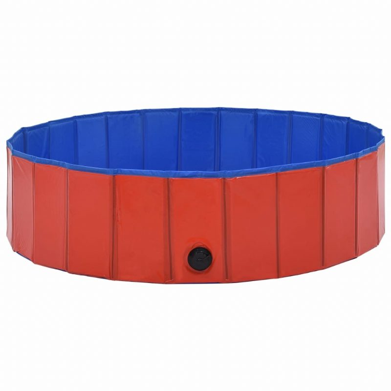 Eu Direct Vidaxl 170823 Összecsukható Kutyaúszómedence Piros 120x30 cm Pvc Kölyökfürdő Fürdető Macskáknak Játszó Gyerekeknek Fürdőkádas Kisállatkellékek