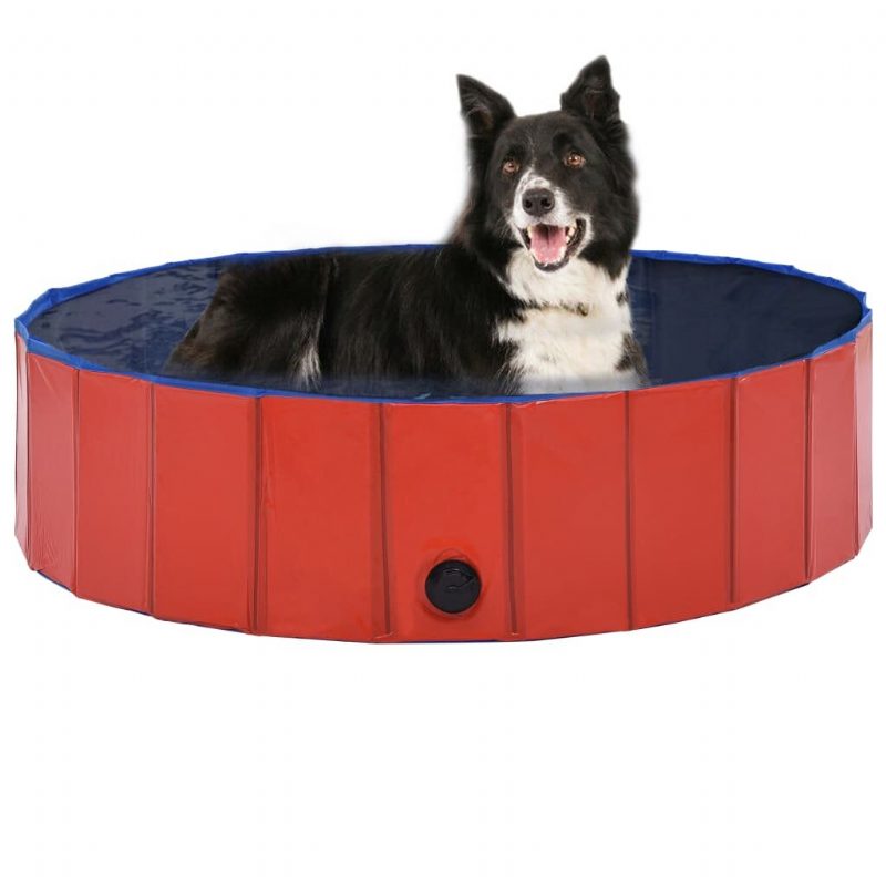 Eu Direct Vidaxl 170823 Összecsukható Kutyaúszómedence Piros 120x30 cm Pvc Kölyökfürdő Fürdető Macskáknak Játszó Gyerekeknek Fürdőkádas Kisállatkellékek