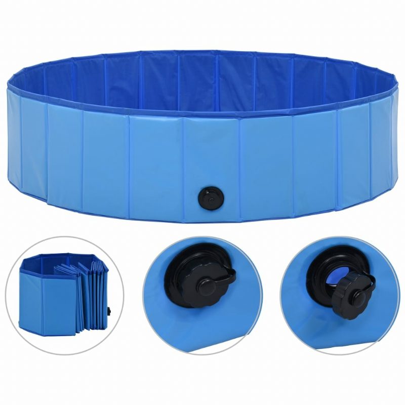 Eu Direct Vidaxl 170826 Összecsukható Kutyaúszómedence Kék 120x30 cm Pvc Kölyökfürdő Fürdő Macskáknak Játszó Gyerekeknek Fürdőkádas Kisállatkellékek