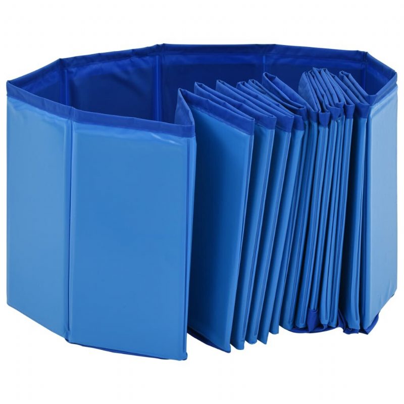 Eu Direct Vidaxl 170827 Összecsukható Kutyaúszómedence Kék 160x30 cm Pvc Kiskutya Fürdő Macskáknak Játszó Gyerekeknek Fürdőkád Kisállat Kellékek
