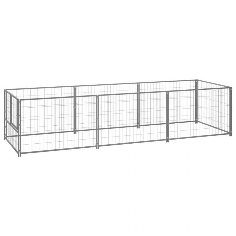 Eu Direct Vidaxl 3082101 Kültéri Kutya Kennel Ezüst 3 M² Acélház Ketrec Összecsukható Kiskutya Macskák Alvó Fém Járóka Gyakorlat Edzés Ágytál Kisállat Kellékek