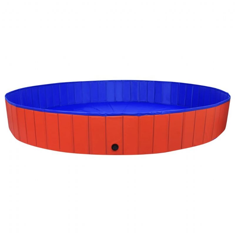 Eu Direct Vidaxl 92601 Összecsukható Kutyaúszómedence Piros 300x40 cm Pvc Kiskutya Fürdő Macskáknak Játszó Gyerekeknek Fürdőkád Kisállat Kellékek