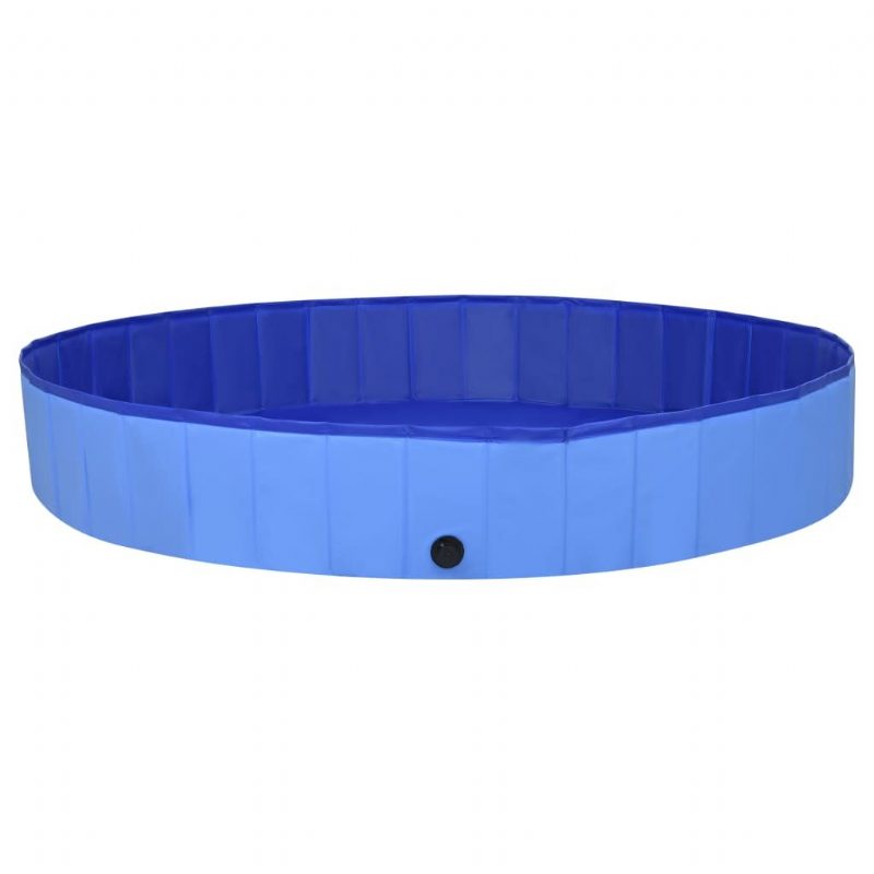 Eu Direct Vidaxl 92602 Összecsukható Kutya Uszoda Kék 200x30 cm Pvc Kölyökfürdő Fürdő Macskáknak Játszó Gyerekek Fürdős Kisállatkellékek