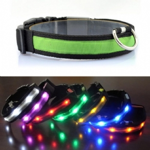 Focuspet Kültéri Nylon Led-es Kisállat Kutyanyakörv Éjszakai Biztonság Elveszés Elleni Villogó Világító Nyakörvek Kellékek Pórázok