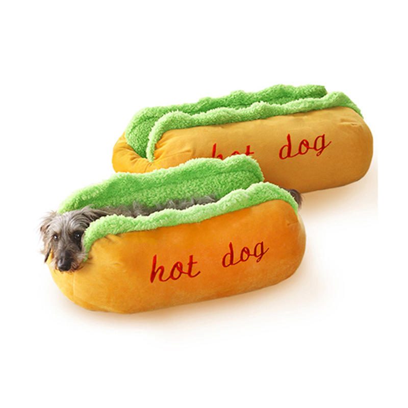 Hot Dog Formájú Kisállat Matrac Kiskutya Macska Puha És Piszkos Kisállatágy S Ls Méret