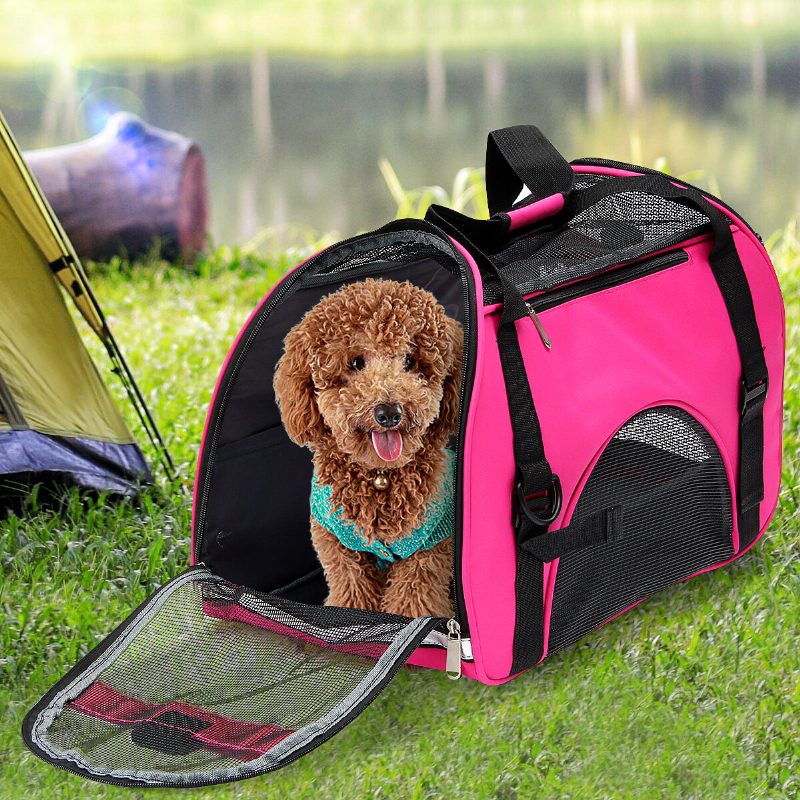 Keepets Macskahordozó Puha Oldalú Kisállat-utazási Hordozó Macskáknak Kutyáknak Puppy Comfort Hordozható Összecsukható Kisállattáska
