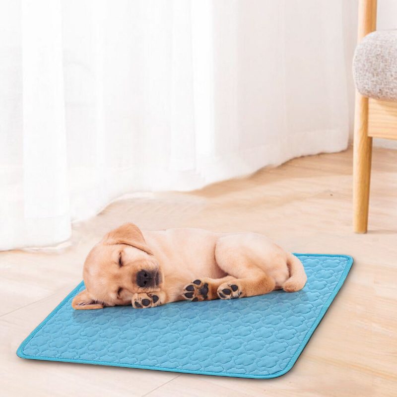 Nyári Hordozható Ice Silk Pad Hűtőszőnyeg Kutyaágy Padló Szőnyeg Kanapé Pad Kennel Mat