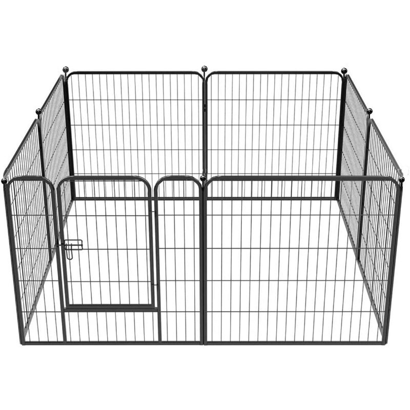 Pawgiant Dog Pen 8 Paneles 40" Magasságú Lakóautó Kutyakerítés Kültéri Járókák Tornatoll Kutyáknak Fémvédő Kivitelű Rudak Összecsukható Sorompó Ajtóval