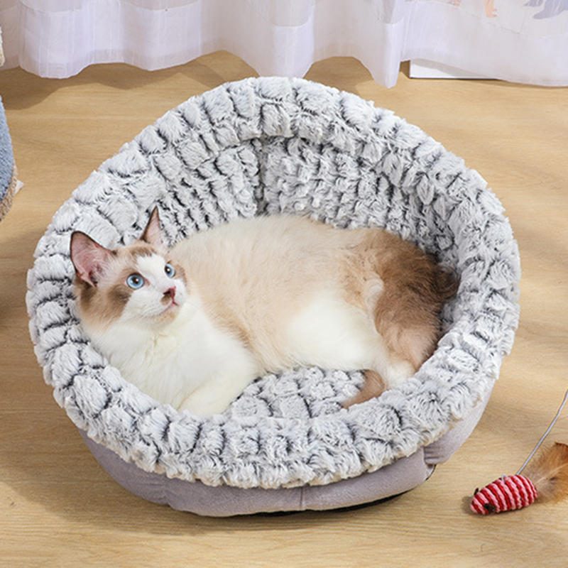 Pet Cat Bed Szuper Puha Meleg Kerek Aranyos Kutyafészek Kennel