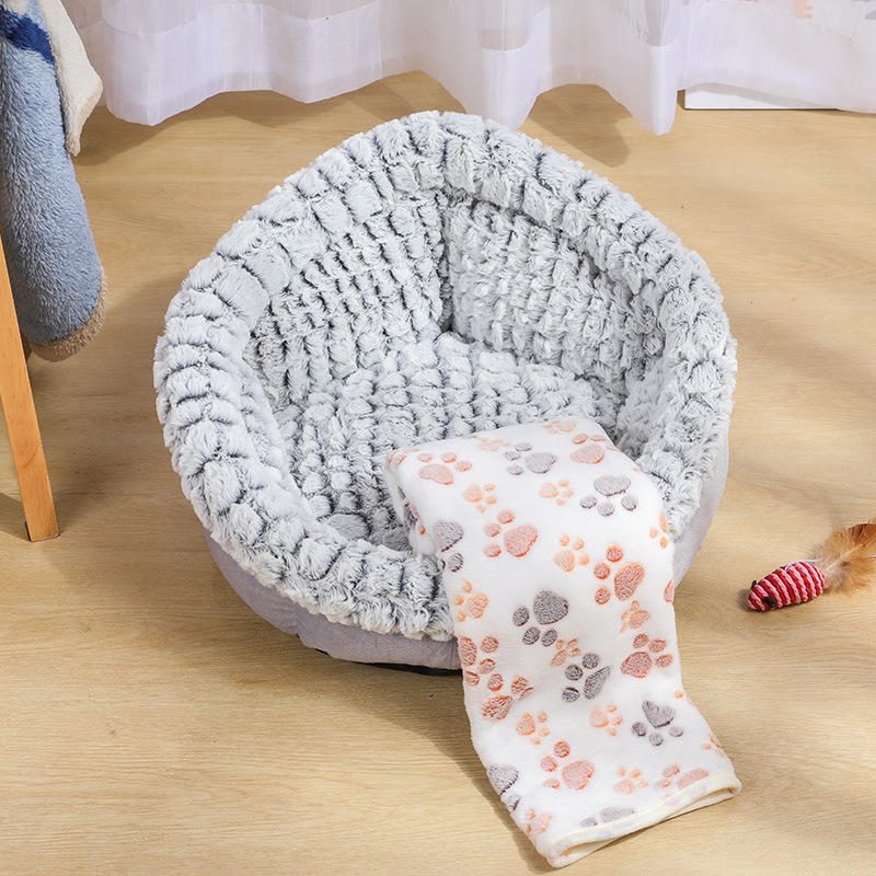 Pet Cat Bed Szuper Puha Meleg Kerek Aranyos Kutyafészek Kennel