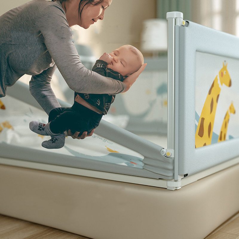 1.5m/1.8m/2m Gyerek Ágyvédő Gyermek Kisgyermek Biztonsági Ágy Korlát Védőkorlát Összecsukható Baba Leesésgátló Kerítés