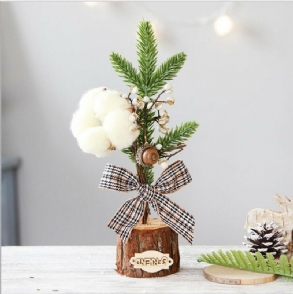 25 cm-es Mini Karácsonyfa Asztaldíszek Otthoni Irodai Fadíszek Kreatív Ajándékok Fa Kézműves Játékok Gyermekjátékok